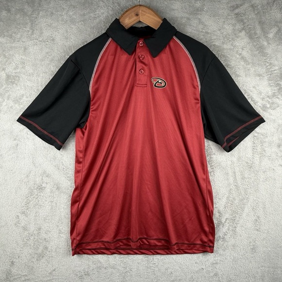 Majestic Other - Arizona Diamondbacks S/S Polo Mens L MLB‎ Golf Shirt Embroidered Vintage Logo